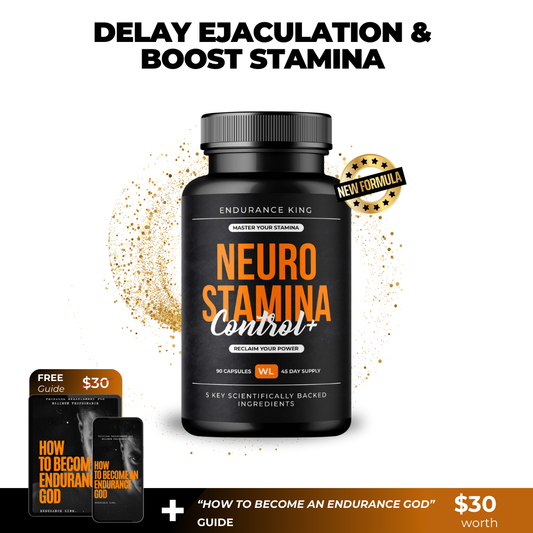NeuroStamina Control+ (90 capsules)+ FREE How to Become an Endurance God Guide