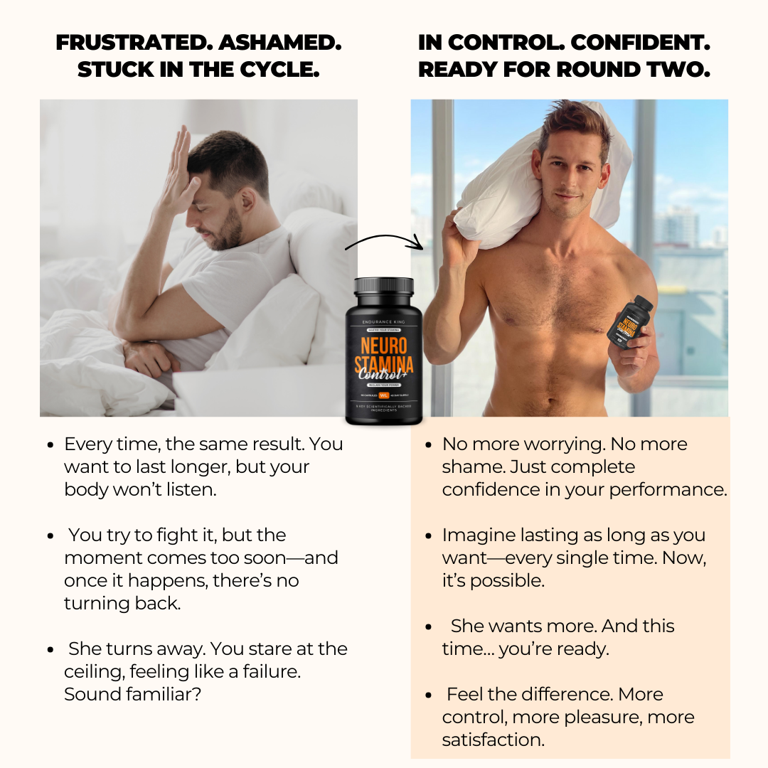 NeuroStamina Control+ (90 capsules)+ FREE How to Become an Endurance God Guide